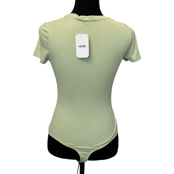 New  ~ ELODIE ~ Crewneck Rib Knit Bodysuit Size S FALL Layering ~ - Picture 5 of 7